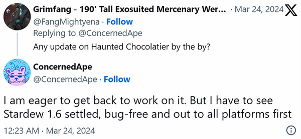 《星露谷》開發者渴望重新開始製作新作 但先確保1.6 《星露谷》開發者渴望重新開始製作新作 但先確保1.6