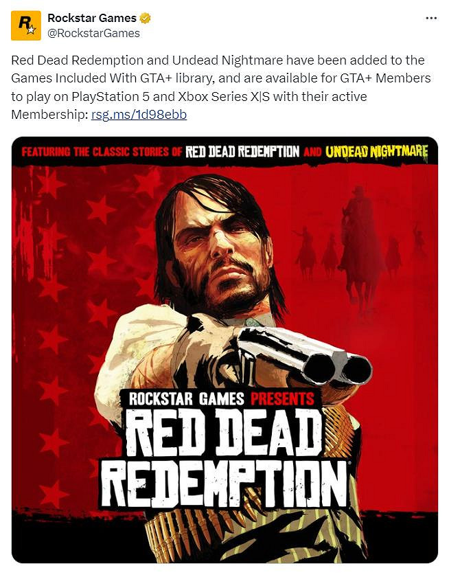 《碧血狂殺》加入R星GTA+會員遊戲庫 免費下載暢玩 《碧血狂殺》加入R星GTA+會員遊戲庫 免費下載暢玩