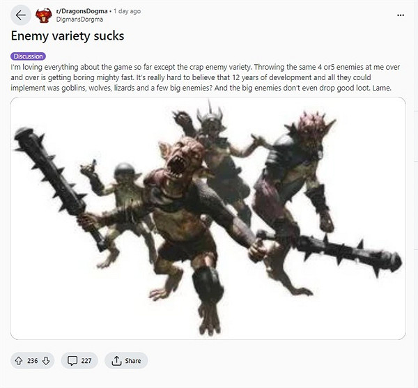 《龍信2》怪物種類匱乏遭吐槽:只有女妖、哥布林幾種 《龍信2》怪物種類匱乏遭吐槽:只有女妖、哥布林幾種