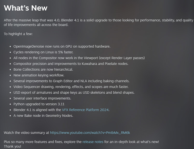 Blender 4.1版本發布 本次帶來性能提升和穩定性改進 Blender 4.1版本發布 本次帶來性能提升和穩定性改進