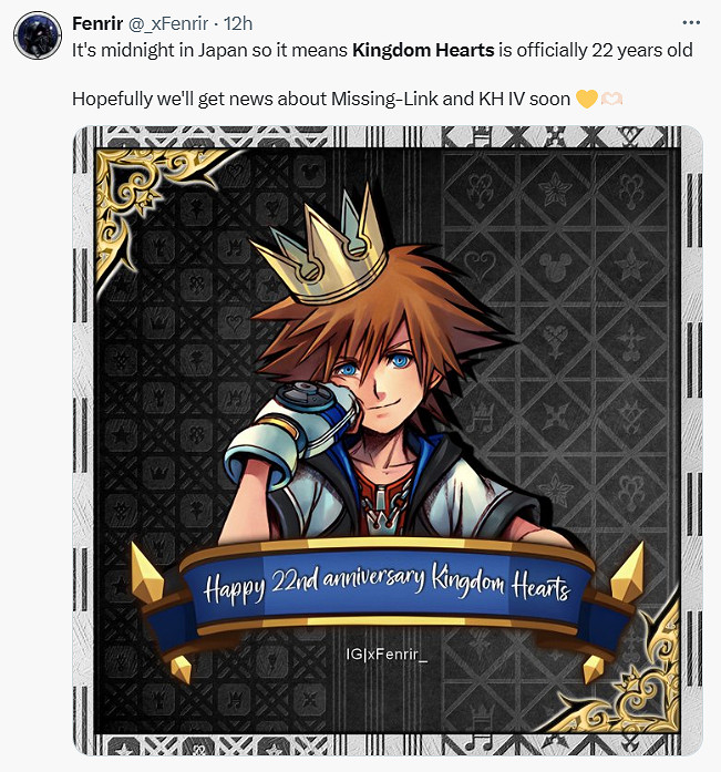 《王國之心》發售22周年!大量粉絲曬出同人賀圖慶生 《王國之心》發售22周年!大量粉絲曬出同人賀圖慶生