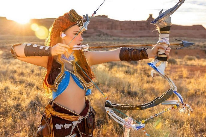 烏克蘭小姐姐COS《地平線》埃洛伊 纖腰美體顏值高 烏克蘭小姐姐COS《地平線》埃洛伊 纖腰美體顏值高