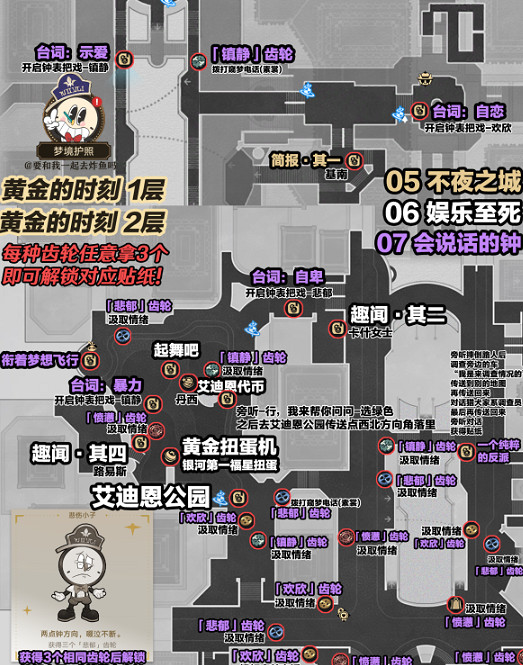 崩壞星穹鐵道2.1全夢境護照貼紙位置