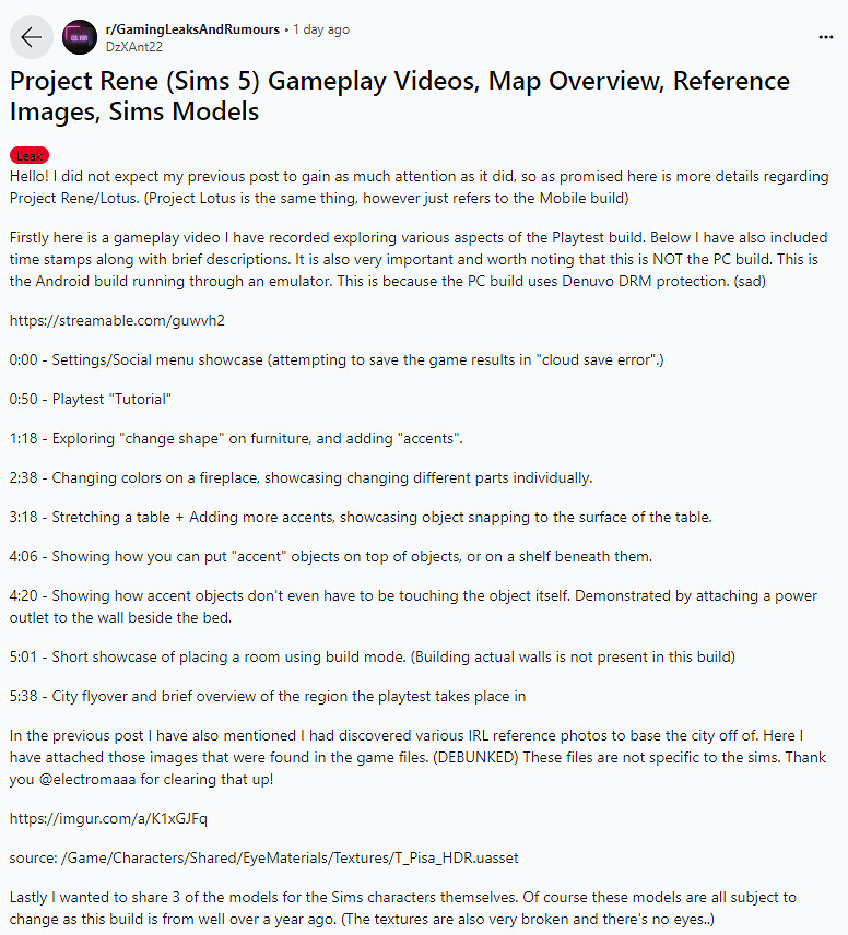 《模擬人生5》大規模泄露!展示 地圖 建模檔案曝光 《模擬人生5》大規模泄露!展示 地圖 建模檔案曝光